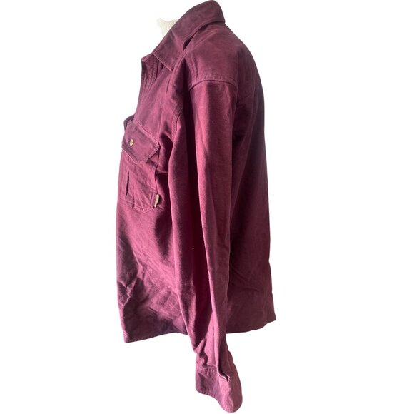 Guide Series Mens Large Maroon Long Sleeve Button-Up Shirt With Dual Chest Pocke - Picture 3 of 6